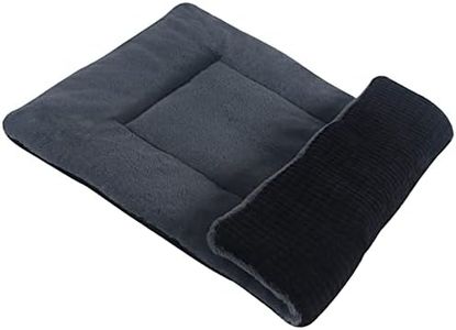 PET SPPTIES Estera de Cama para Perros Cojín Suave y Cálido para Gatos Sofá para Mascotas de Doble Propósito Lavable a Máquina PS085 (75X50 CM, Negro)
