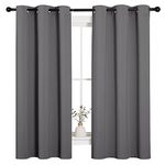 NICETOWN Blackout Curtains 2 Panels for Bedroom- Thermal Insulated Grommet Blackout Curtains 63 Inches Long for Living Room/Kitchen Rideaux occultants (2 Panels, W42 x L63 -Inch,Grey)