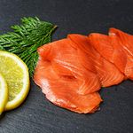 Smoked Salmon Sockeye Lox Cold Smoked Wild Caught Pacific Canadian Fish Sliced (1-lb)