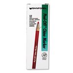 Sharpie Peel-Off China Markers, Red, Dozen