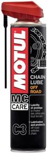 Motul - Lubrifiant Chaîne Moto Tout-Terrain - Aérosol Jaune Fluo pour Application Facile - Compatible O-RING, X-RING, Z-RING - Résiste à l’Eau, Antirouille - MC Care Chain Lube Off Road C3-400 ml