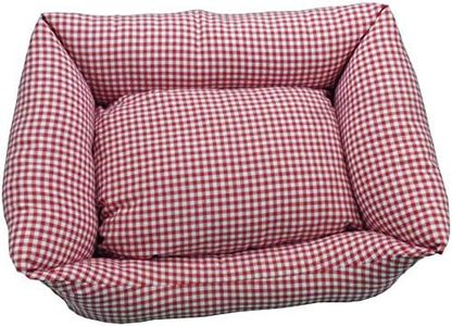 iOn® Cama Cuna para Mascotas Perro Y Gato - Hecho En España - Estampados y Colores Varios (Talla 3-60x50 cm Vichy Rojo)