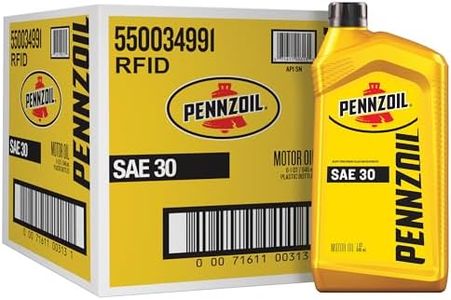 Pennzoil SAE 30 Motor Oil, 1 Quart (6 Pack)