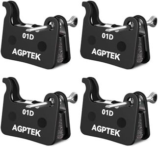 AGPTEK Bike Brake Pads, High-Performance Bicycle Brake Pad, 4 Pairs Semi-Metallic Bike Pad for Mountain Bike Disc Brakes, Compatible with Shimano Deore XT SLX Hone Alfine Saint, Black