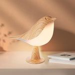 LINGSFIRE Small Night Light, Cute Bird LED Table Lamp with Touch Dimmer Creative Bedside Lamp 3 Level Brightness Desk Lamp with USB Charging Port Cordless Nightstand Lamp for Bedroom Home Decor, MK-9