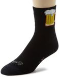 SockGuy Men's Bevy Socks, Black, Small/Medium