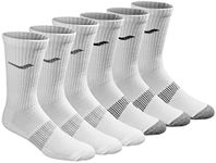 Saucony mens Multi-pack Mesh Ventilating Comfort Fit Performance Crew Socks, White (6 Pairs), Shoe Size: 13-15