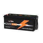 Litime 12V 200Ah LiFePO4 Lithium Battery, Built-in 100A BMS, Max. 2.56kWh Energy, Grade A Cells, up to 15000 Cycles, Perfect for RV, Solar, Boat, Trolling Motor, Van, Off-Grid