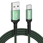 USB C Cable 2M Type C 3A Fast Charging Cable, Nylon Braided USB C Charger Lead for Samsung Galaxy S23 S22 S21 S20 FE Ultra S10 S9 S8 Plus A53 A52S A33 A32 A23 A13, Google Pixel, LG, Sony Xperia XZ