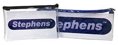 Stephens 200 x 125 mm Pencil Case with PVC Black Zip - Clear