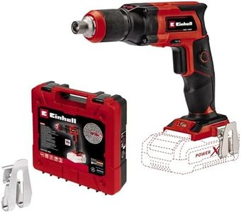 Einhell Visseuse à placo sans fil TE-DY 18 Li-Solo Power X-Change (18V, Bouton de blocage pour marche continue, avec coffret E-Box S35) Livré sans Batterie ni Chargeur