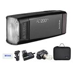 Godox AD200 Pro AD200Pro Flash Strobe, 200ws 2.4G TTL Pocket Flash Monolight, 1/8000 HSS, 500 Full Power Flash, 2900mAh Lithium Battery, Bare Bulb/Speedlite Fresnel Flash Head