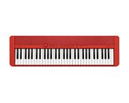 Casio Casiotone CT-S1 – 61-Key Touch-Sensitive Retro Keyboard | Sleek, Portable Design for Beginners to Pros | Stereo Grand Piano + 60 AiX Tones | USB-MIDI Connectivity | Red