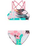 Kanu Surf Girls Beach Sport UPF 50+ Mini Tankini Two Piece Swimsuit, Aria Coral, 6