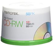 03433 CD Rewritable Media - CD-RW - 12x - 700 MB - 50 Pack Spindle