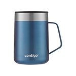 Contigo Streeterville Desk Mug, insulated coffee mug with stainless steel handle, coffee to go mug with lid, keeps coffee and tea warm for up to 5 hours, ideal for office & home, 410 ml