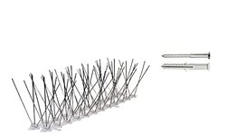 CASTLE Stainless Steel-304 Bird Spike Pigeons Spike with Screw and Gitti (10 Pcs Pack)