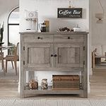 HOSTACK Farmhouse Console Table wit