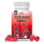 Testosterone Booster Gummies - Testosterone Supplements for Men - Vitamin D, Tribulus Terrestris Extract, Zinc, Maca Root - Testosterone Boosters Supplement for Normal Testosterone Levels - 60 Gummies