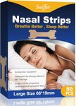 Nose Strips, Breathing Nose Strips 50 Pieces, Immediate Relief of Headaches and Nasal Congestion Caused by Allergies, Drug-Free, Easy-to-Tear Snoring Strips, for Snoring