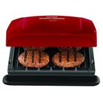 George Foreman Grill with Removable Plates, 4 Servings, Red, GRP1060RC