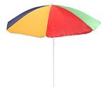 KandyToys UV Beach Parasol Tilting Sunshade 34" Rib Parasol with PVC Carry Bag