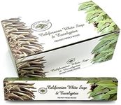 White Sage & Eucalyptus Incense Sticks Green Tree 12 Packets