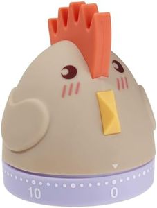 TFA Dostmann Gallo sveglia da cucina, 38.1040, timer meccanico, timer per uova, divertente, plastica