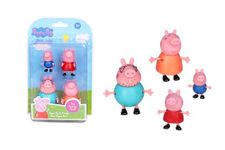 PEPPA PIG Toys Peppa's Family Animal Figure Set, 4 Family Figures, Preschool Toys for Girls & Boys 3 Years and Up, Birthday Gift Toys for Kids