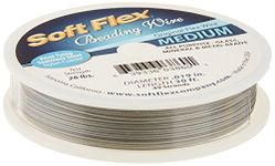 Soft Flex 0.019" Beading Wire, 30-Feet, Grey