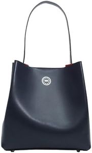 1990s Bolos hobo de piel mujer bolso grande de cuero con monedero estilo elegante regalo mujer original Azul marino