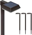 Bobcat Solar Pathway Lights Super Bright 300 lumens with 2-in-1 Warm White and Daylight Modes, Dark Brown Solar Lights for Outdoor Path, Sidewalk, Driveway or Walk Way Light(4 Pack)