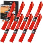 Nilight Soft Loop 1.7”×17’ Motorcycle Tie Down Straps 12000Lbs Max Break Strength Heavy Duty Straps for Securing ATV UTV Kayak Paddle Board Dirt Bike Moving Cargo Lawn & Garden Equipment (8PK-Red)