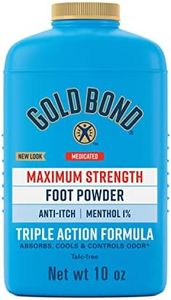 Gold Bond Medicated Talc-Free Foot Powder 10 oz., Maximum Strength Odor Control & Itch Relief