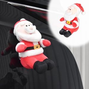 PAIMOHO Hanging Santa Claus Car Christmas Decor, Detachable Adhesive Back