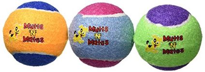 Mutts'N'Mates Small Squeaky Dog Balls - Super Bouncy Small Dogs Toy (Pack of 3)