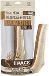 Mighty Paw Split Elk Antlers for Dogs (Sourced in The USA) | 1 Pack, Medium 5”+ Long Lasting Dog Bones for Aggressive Chewers - Naturally Shed Split Deer Antler for Dogs - Low Odor Dog Antler Chews