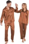 Ekouaer Men's Satin Long Pjs Winter