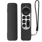 Cotbolt Silicone Case Compatible for Apple TV 4k 2021 2022 2nd 3rd Generation Model Remote Cover (Black)