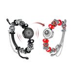 tartoow Touch Vibration Bracelets Long Distance Relationship Tap Love Bracelets for Couples Gifts for Girlfriend Boyfriend Bluetooth Z001 B R01 S Y03