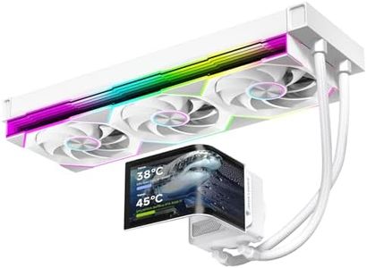 Jungle Leopard 360mm AIO CPU Cooler with 6.67" 2K AMOLED Rotatable Screen | 320W TDP Liquid Cooling | ARGB Fans | Intel LGA1851/1700/115X & AMD AM5/AM4 Compatible | White