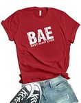 Decrum Red Best Auntie Ever Shirts Womens - Best Aunt Ever Gifts | [40021026-AG] BAE Red, 2XL