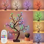 Vanthylit Multicolour Cherry Blossom Tree Light up, 36 LED Bonsai Tree Colour Changing, RGB Lighted Spirit Tree for Indoor Outdoor Home Party Holiday Christmas Decoration