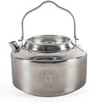 Camping Kettle for Boiling Water 1.2L | Stainless Steel Open Fire Coffee & Tea Pots | 5-Cup Water Kettles| Travel Tea Kettle for Outdoor Cooking & Backpacking