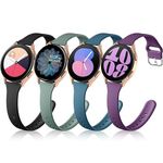 Sport Band Compatible with Samsung Galaxy Watch 7 Band/Galaxy 4 Watch 6 Bands 40mm 44mm, Samsung Watch 5 Bands/Galaxy Watch 3 Bands, Slim Silicone 20mm Smartwatch Replacement Strap Women Men