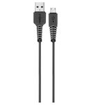 FRONTECH USB Type A to Micro USB V8 3.4A PVC Fast Charging & Data Sync Cable for Mobile, Laptop & Other Micro USB V8 Devices | 4 Core Cable | 2 Meter | Black