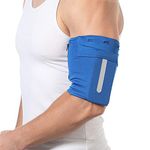 Ailzos Cell Phone Armband Exercise Arm Holder for iPhone 11 Pro/XR/XS/X/8/7/6 Plus iPod Android Galaxy S8 S9 S10 S20 Note 10/9/8, Pixel 2/3XL, Workout Phone Holder for Running, Jogging, Hiking, Blue M