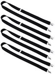 Resinta 4 Pieces Kids Mitten Clips Fully Adjustable Gloves Mitten Clips, 24-48 Inches (Black)