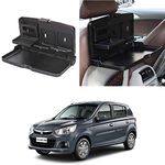 Oshotto (FT-02) Car Backseat Food Travel Dining Meal & Snaks Tray & Cup Holder Compatible with Maruti Suzuki Alto K10 (Black) - 1 Piece