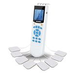 AGARO TM4276 Tens Massager, 4 Channel, 10 Massage Modes, 20 Intensity Levels, 6 Timer Settings, Pulse Muscle Stimulator, For Pain Relief, Tens machine for physiotherapy, Pulse Massager, White.